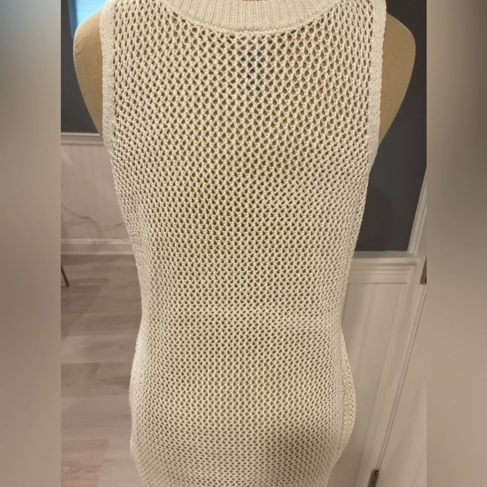 Lulus Sandy Cove Cream Sheer Crochet Swim Cover-up - Picture 8 of 11